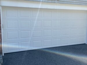 white garage door